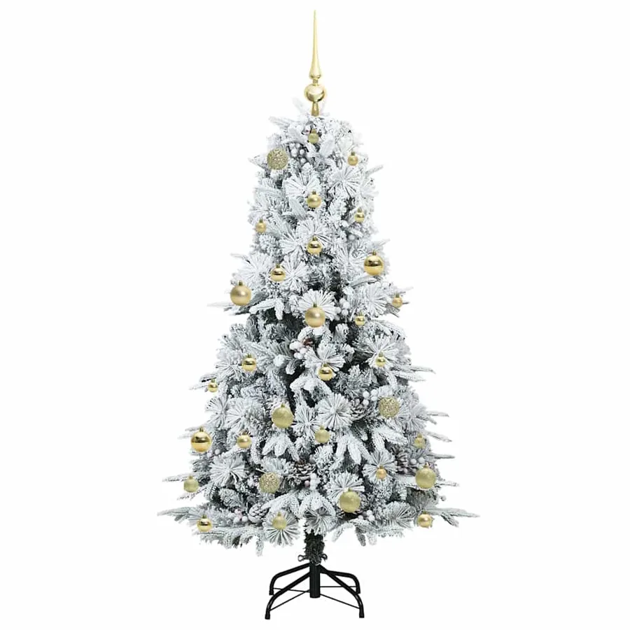 Sapin de Noël Artificiel à Branches Articulées Blanc 150 cm - 4