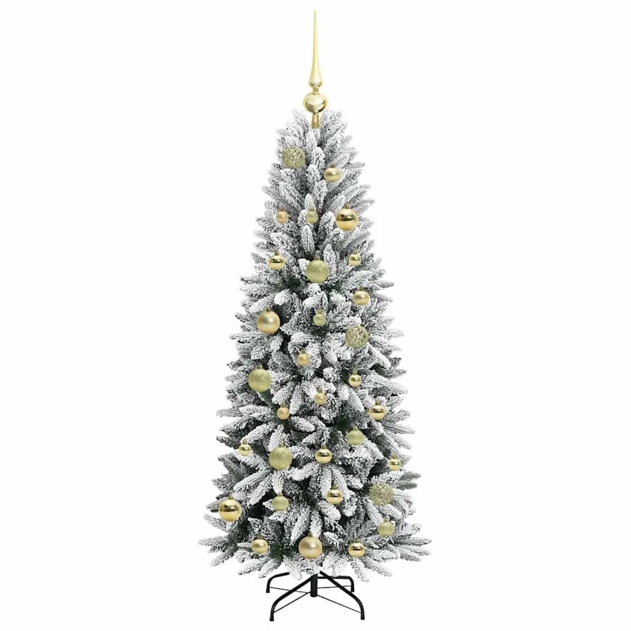 Sapin de Noël artificiel avec 150 LED avec support Blanc 120 cm - 4