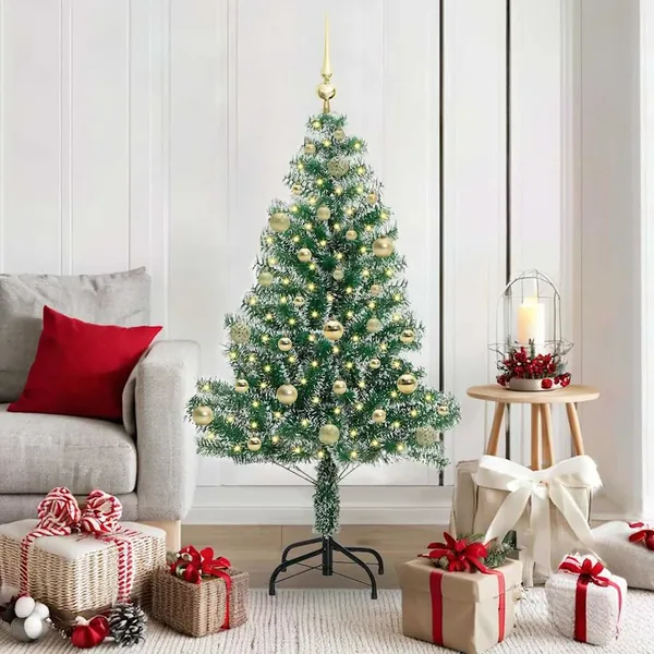 Arbre de Noël artificiel floconné de neige avec lumière LED