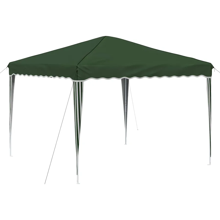 Tente de fête pop-up 288 x 288 x 245 cm Vert Tissu Oxford - 2