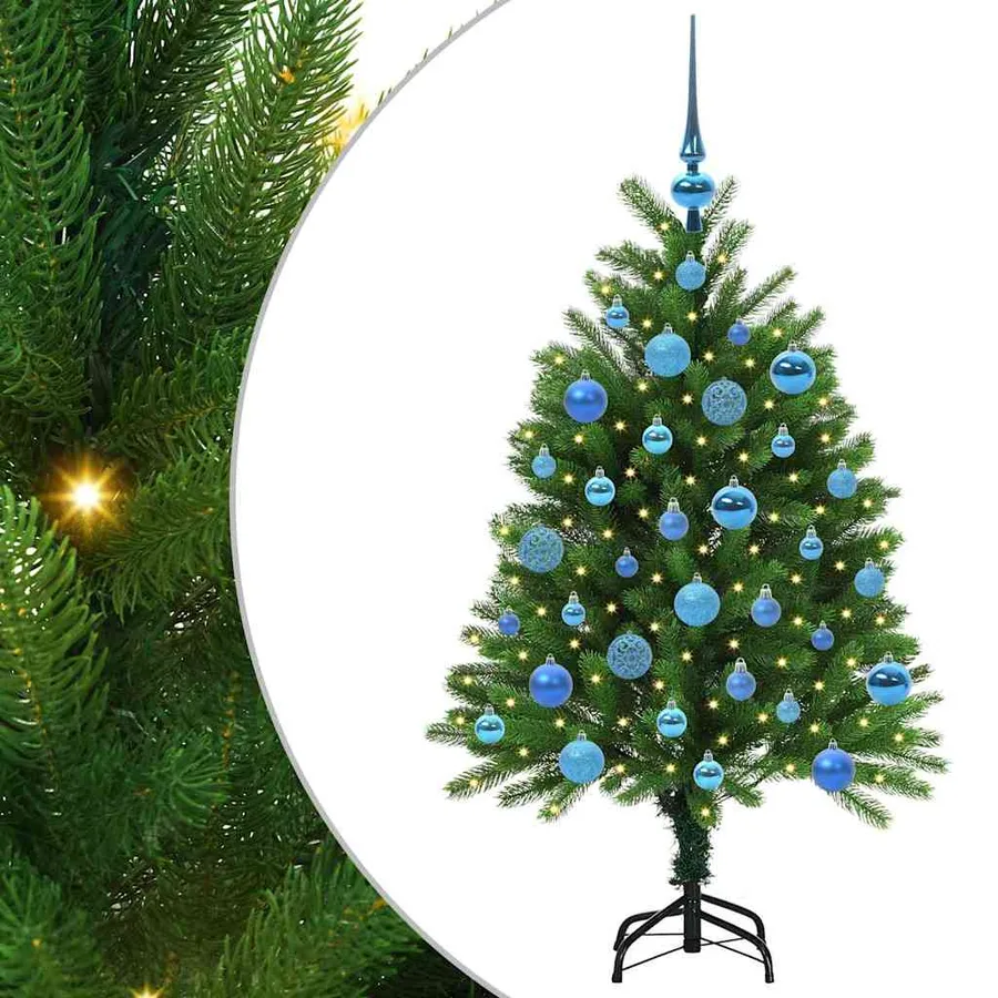Sapin de Noël avec 150 LED avec support Vert 120 cm PE - 2