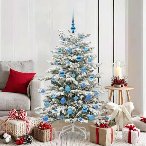 Sapin de Noël Artificiel à Branches Articulées Blanc 150 cm
