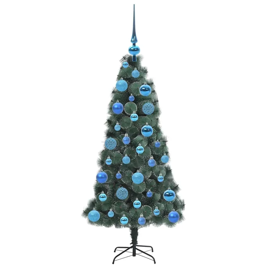 Arbre de Noël artificiel pré-éclairé avec ensemble de boules - 4