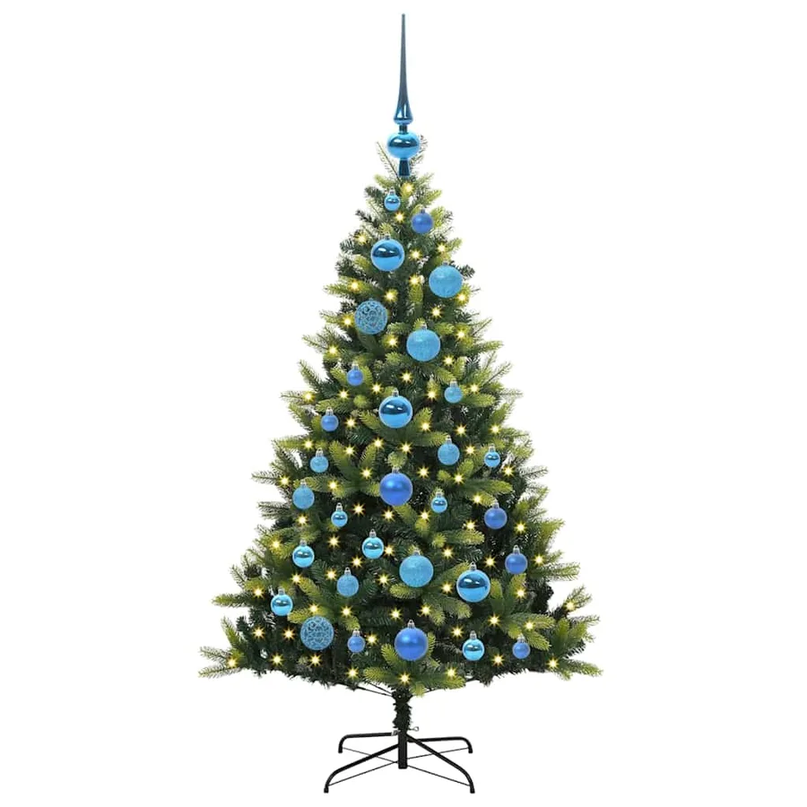 Arbre de Noël artificiel à charnières 150 LED Vert 120 cm - 3