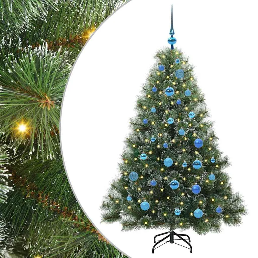 Sapin de Noël artificiel avec 150 LED Vert 150 cm PE et PVC - 2