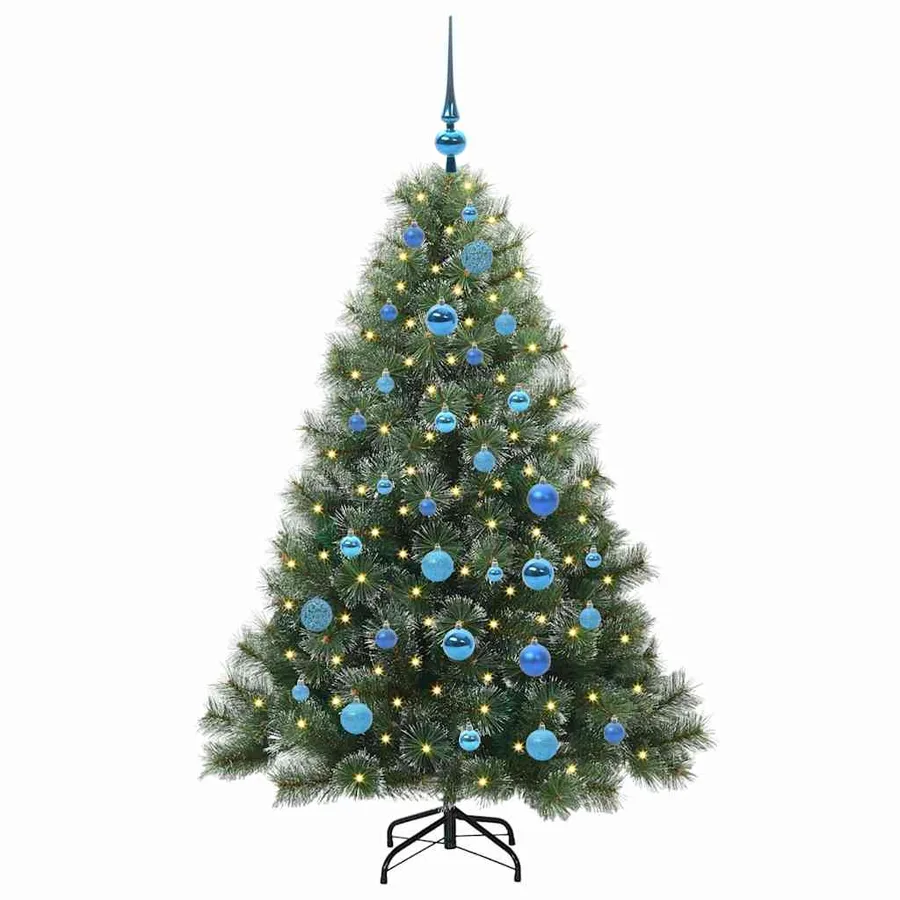 Sapin de Noël artificiel avec 150 LED Vert 150 cm PE et PVC - 3