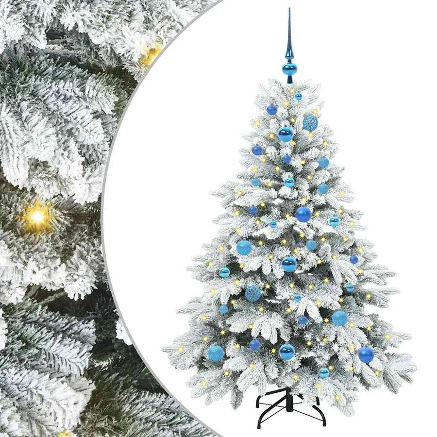 Sapin de Noël artificiel avec 150 LED Blanc 150 cm PE et PVC - 2