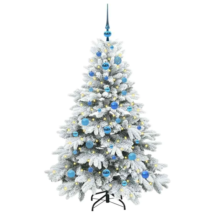Sapin de Noël artificiel avec 150 LED Blanc 150 cm PE et PVC - 3