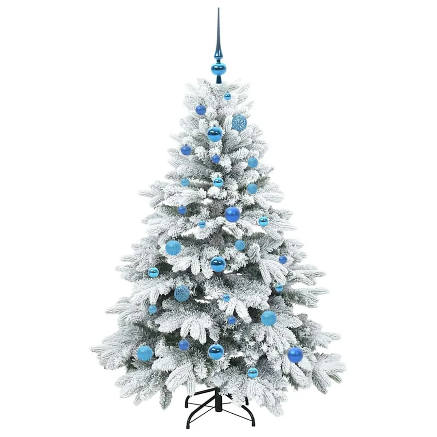 Sapin de Noël artificiel avec 150 LED Blanc 150 cm PE et PVC - 4