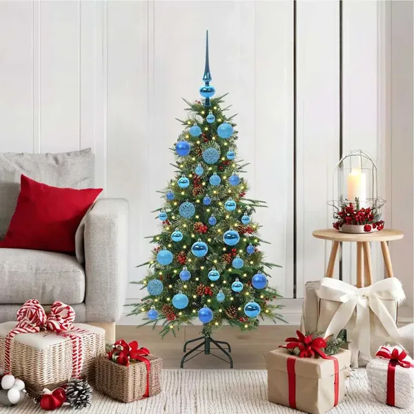 Sapin de Noël Artificiel à Branches Articulées Vert 120 cm