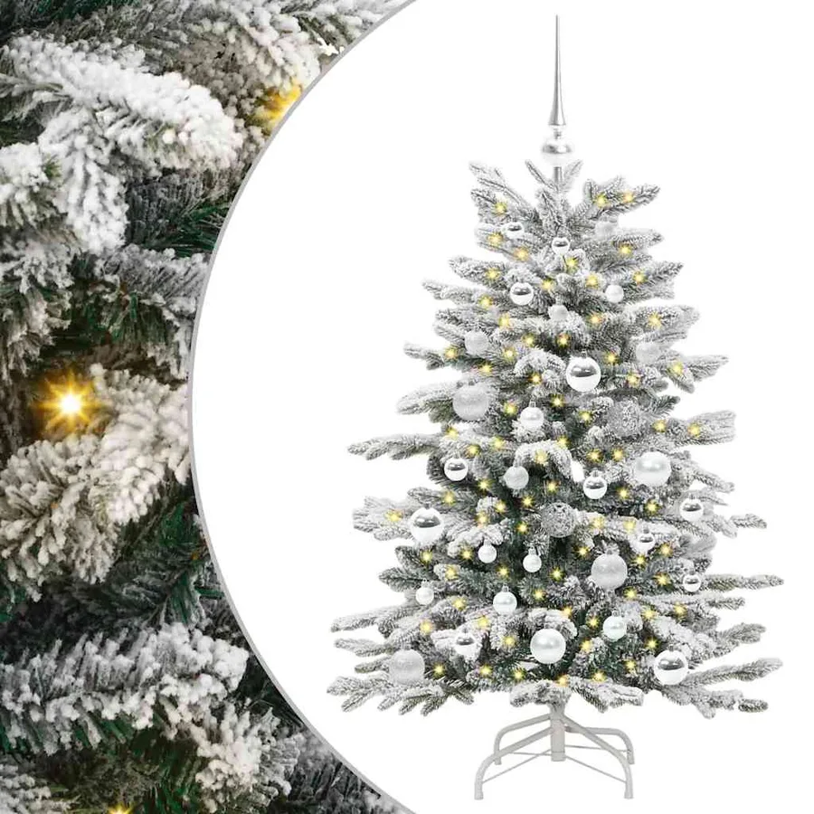 Sapin de Noël Artificiel à Branches Articulées Blanc 120 cm - 2