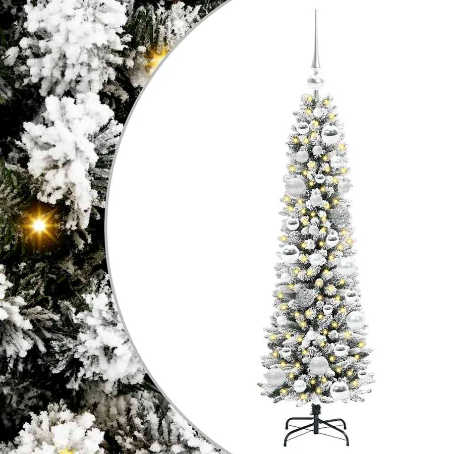 Sapin de Noël artificiel Blanc 120 cm PVC, métal et plastique - 2
