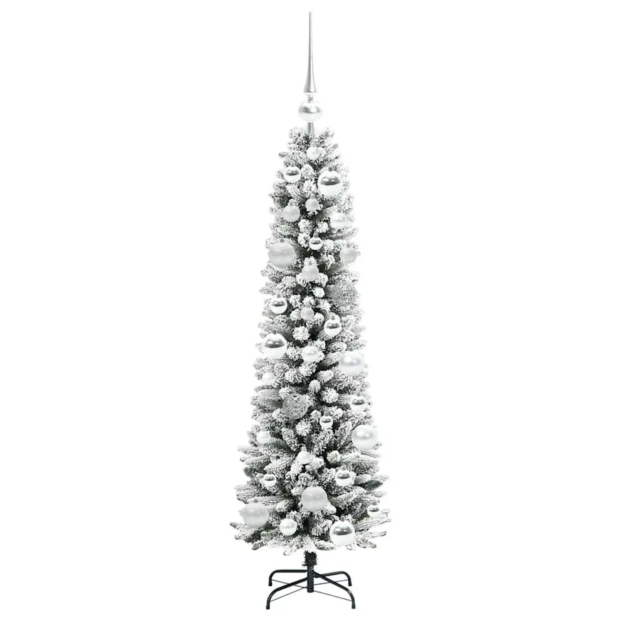 Sapin de Noël artificiel Blanc 120 cm PVC, métal et plastique - 4
