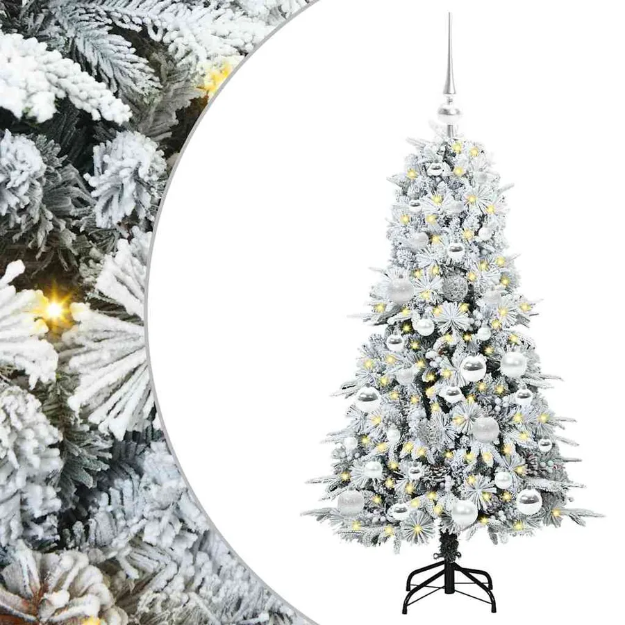 Sapin de Noël Artificiel à Branches Articulées Blanc 120 cm - 2