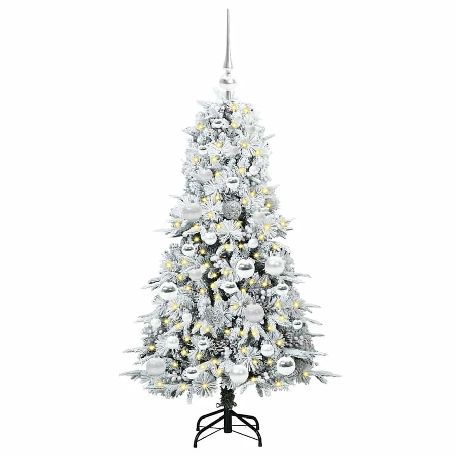 Sapin de Noël Artificiel à Branches Articulées Blanc 120 cm - 3