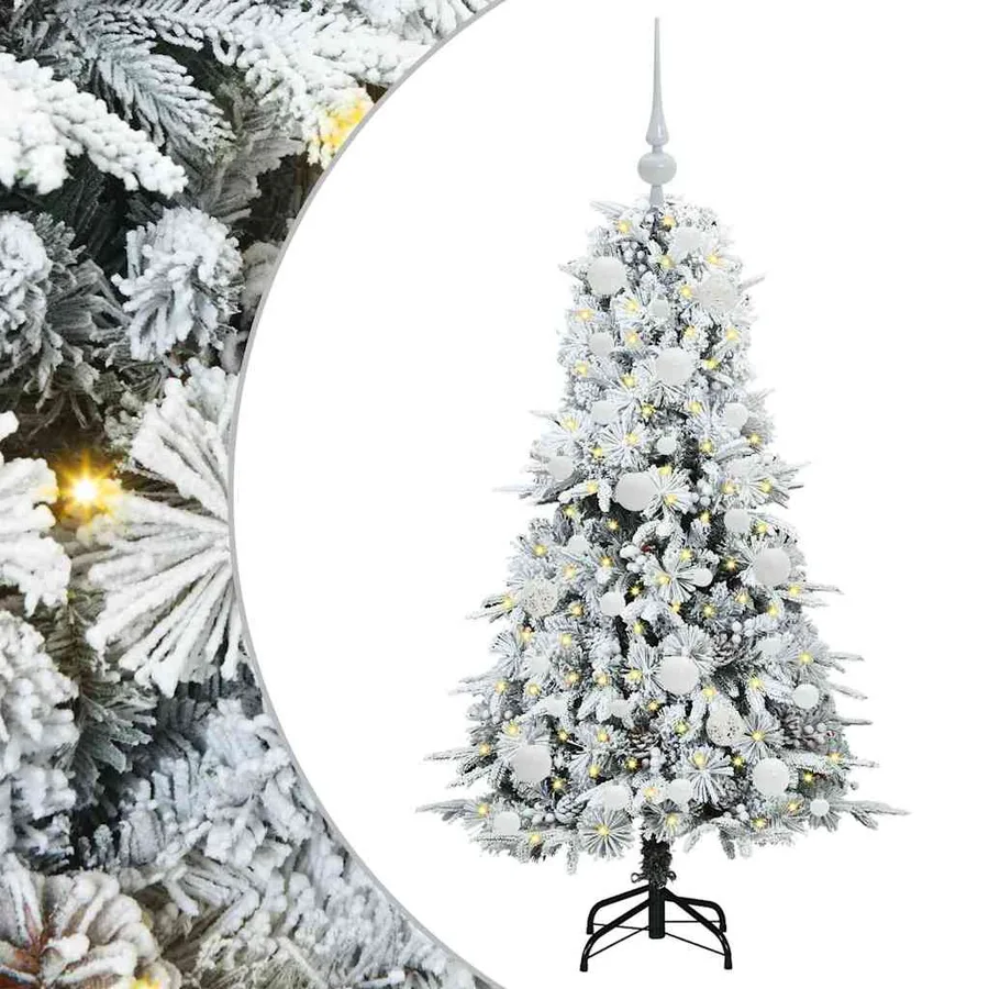 Sapin de Noël Artificiel à Branches Articulées Blanc 120 cm - 2