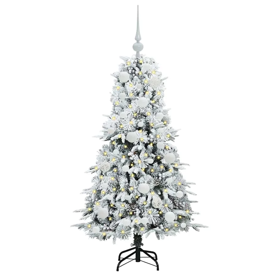 Sapin de Noël Artificiel à Branches Articulées Blanc 120 cm - 3
