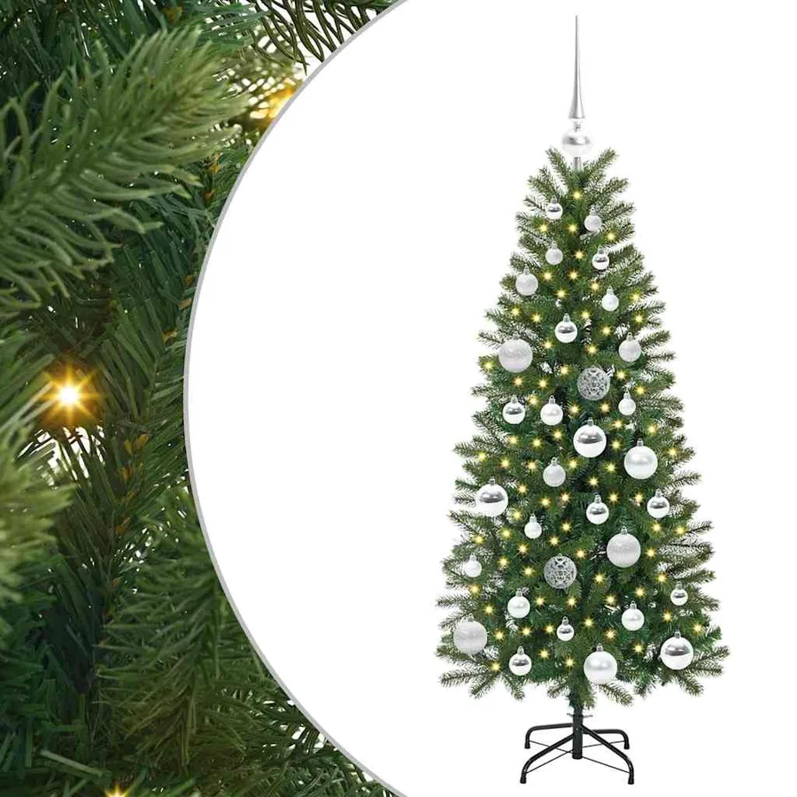 Sapin de Noël artificiel avec 150 LED Vert 120 cm PE et PVC - 2