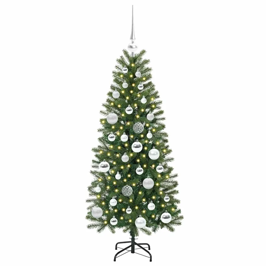 Sapin de Noël artificiel avec 150 LED Vert 120 cm PE et PVC - 3