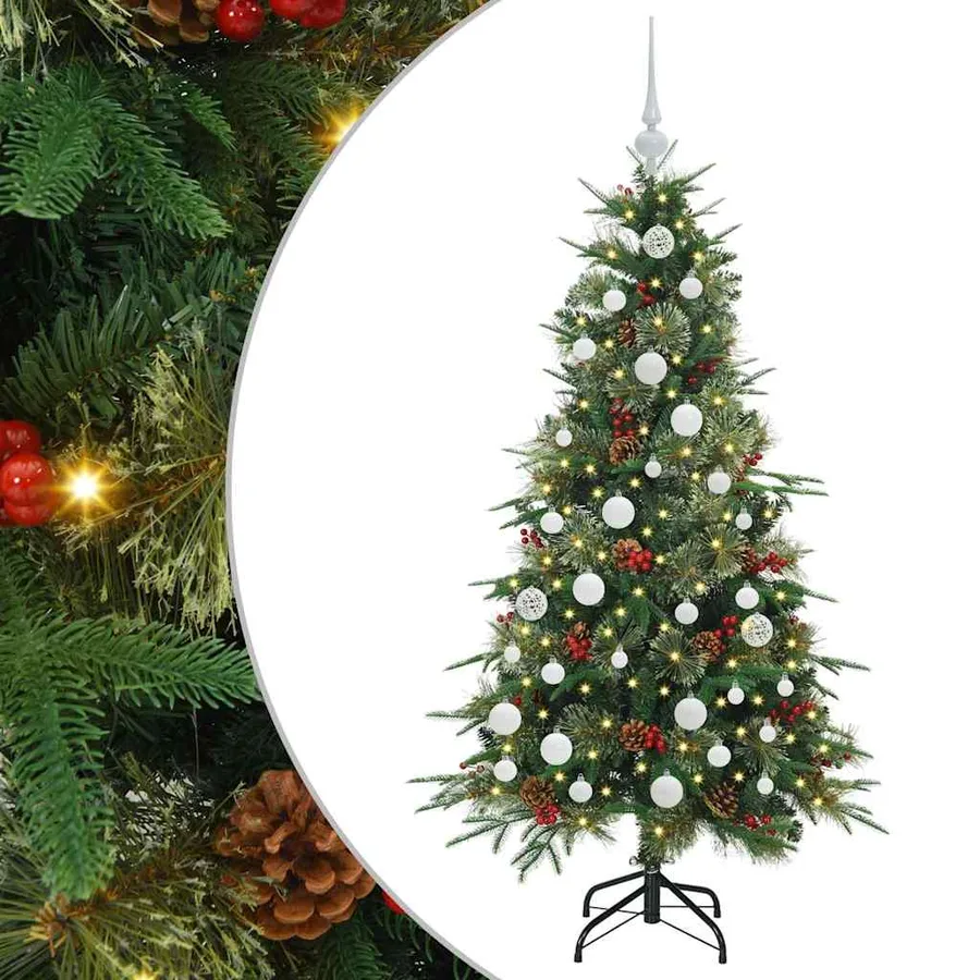 Sapin de Noël Artificiel à Branches Articulées Vert 150 cm - 2