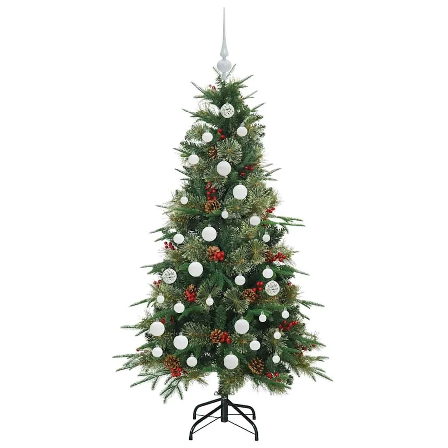 Sapin de Noël Artificiel à Branches Articulées Vert 150 cm - 4