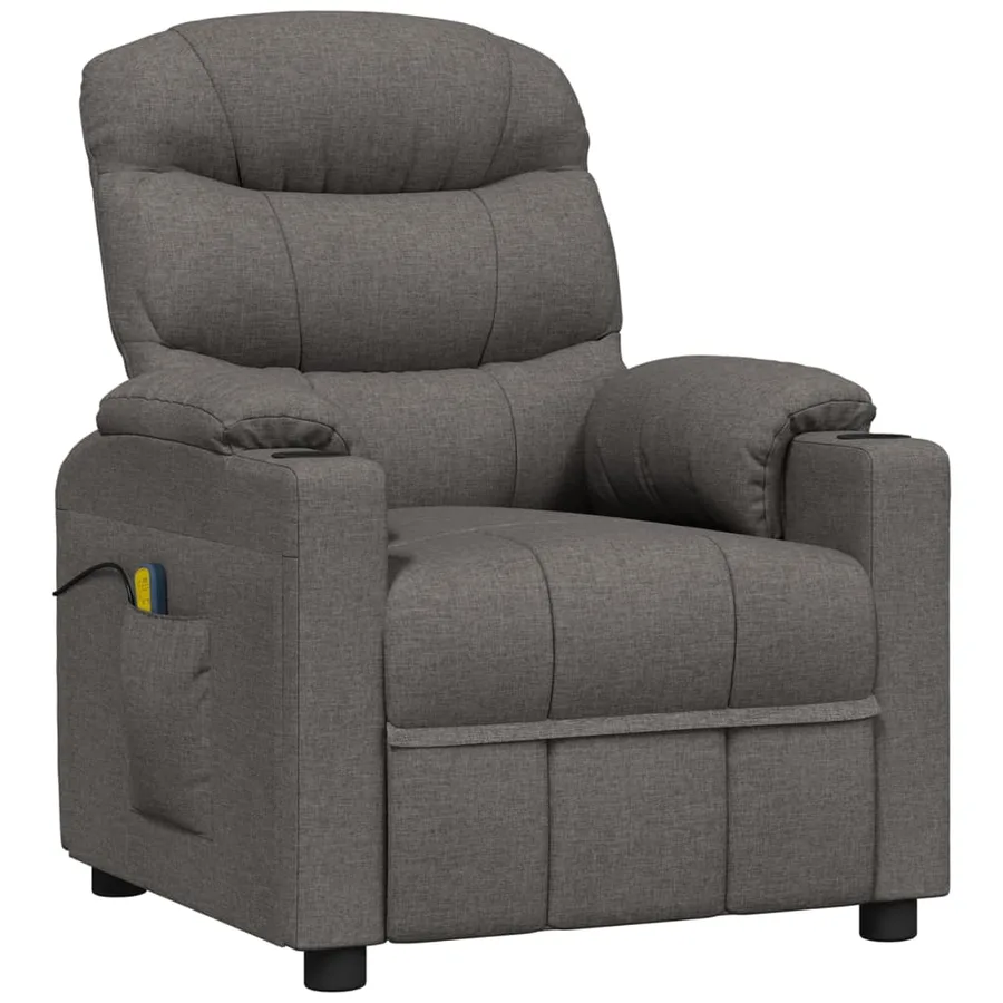 Fauteuil de massage Gris foncé Tissu - 2