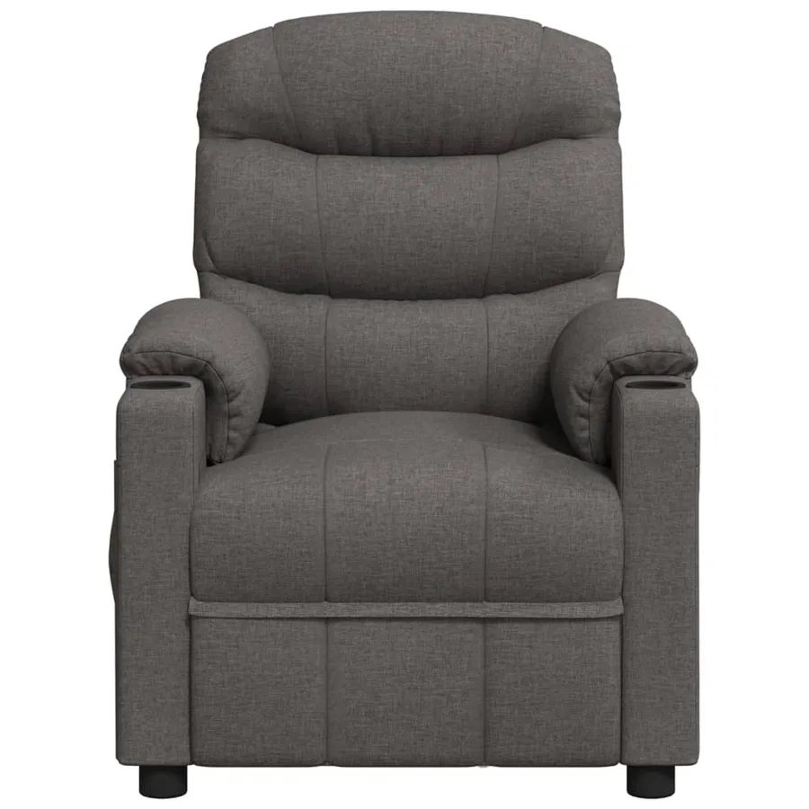 Fauteuil de massage Gris foncé Tissu - 3