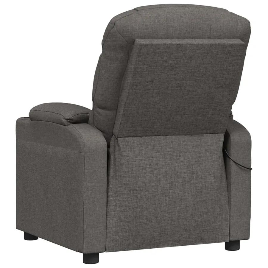 Fauteuil de massage Gris foncé Tissu - 5
