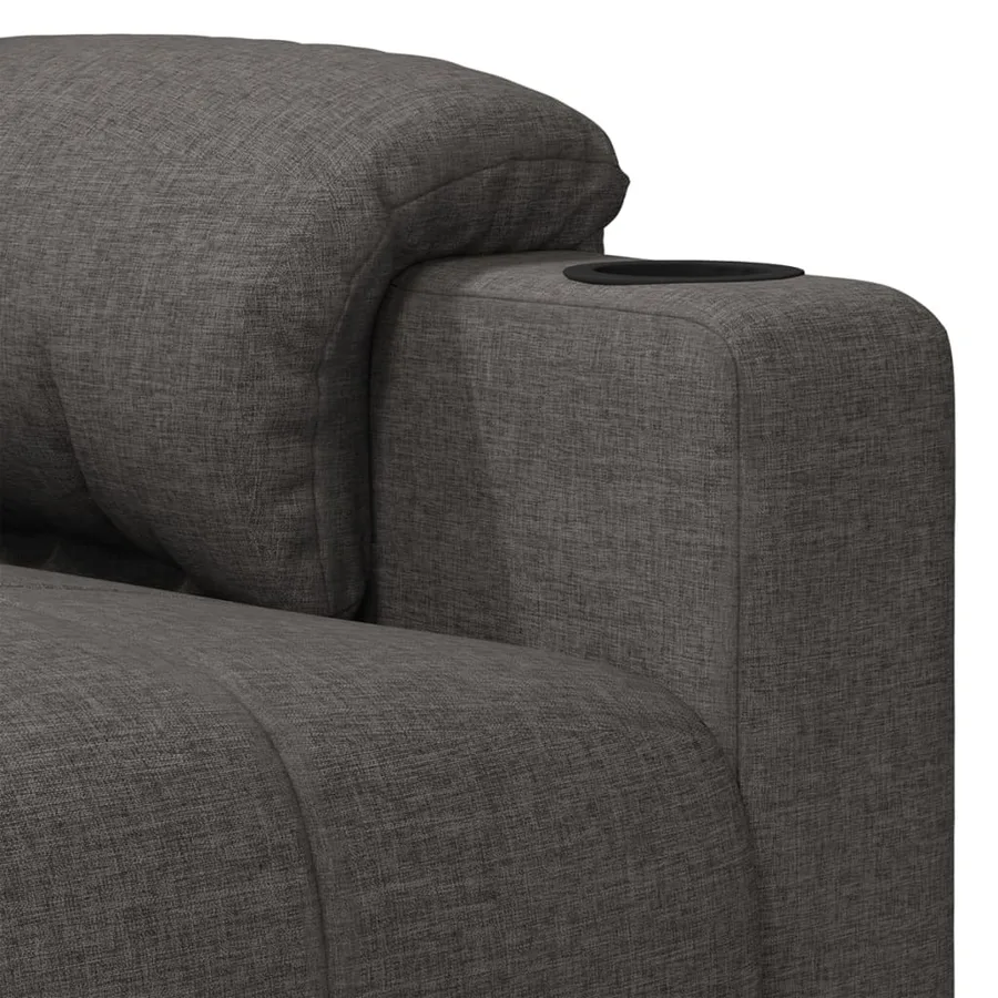Fauteuil de massage Gris foncé Tissu - 7