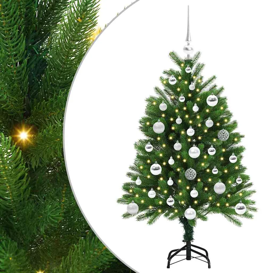 Sapin de Noël avec 150 LED avec support Vert 120 cm PE - 2