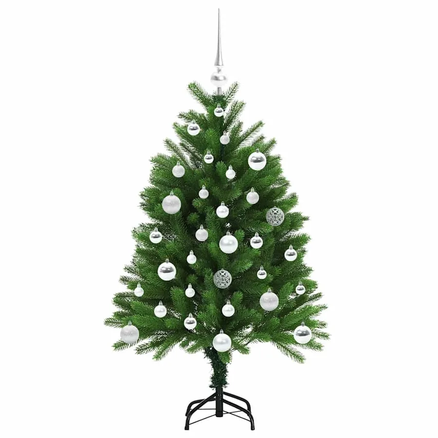 Sapin de Noël avec 150 LED avec support Vert 120 cm PE - 4