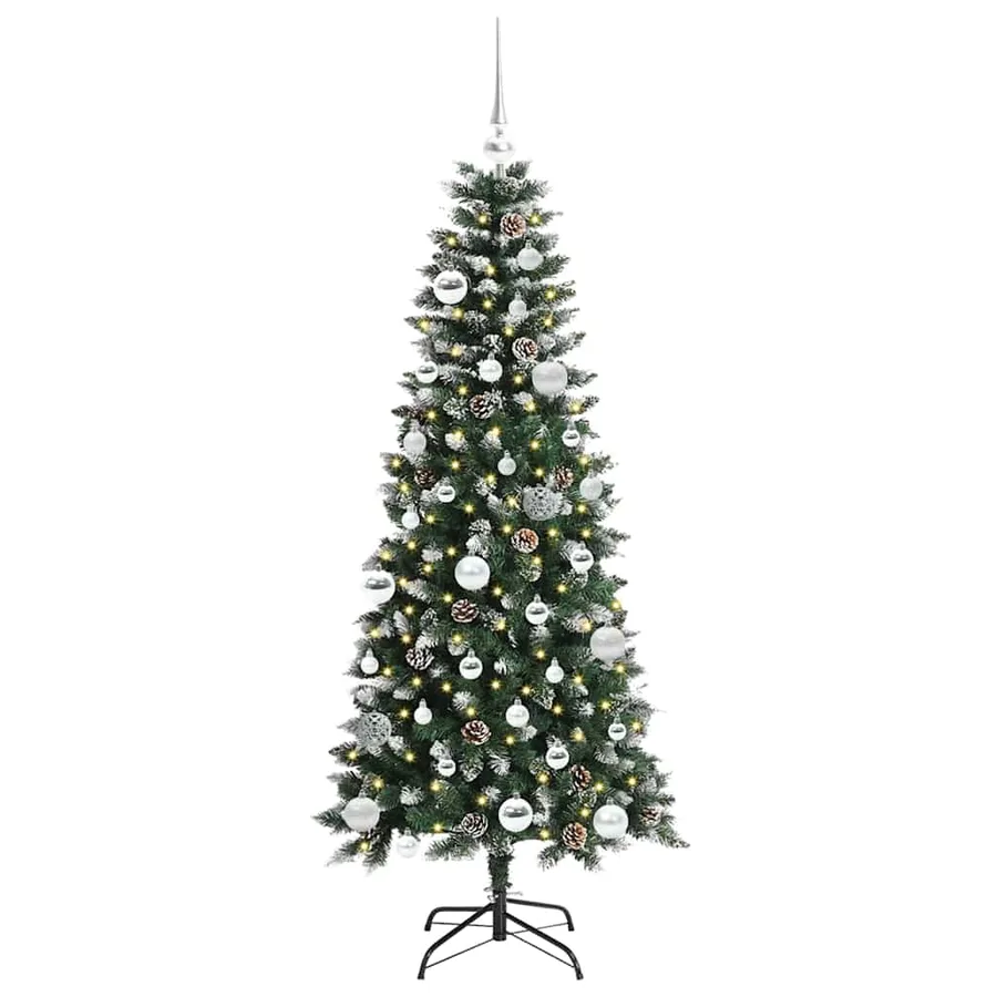 Sapin de Noël artificiel Vert 150 cm PVC, plastique et acier - 3