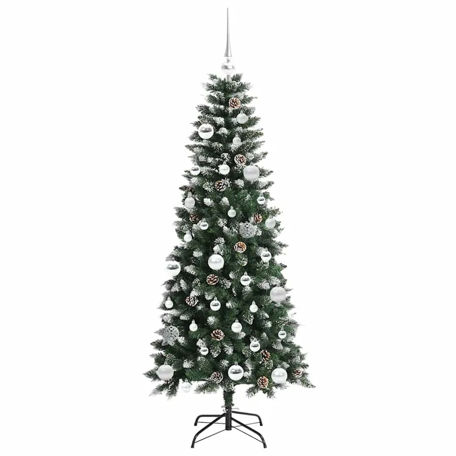 Sapin de Noël artificiel Vert 150 cm PVC, plastique et acier - 4