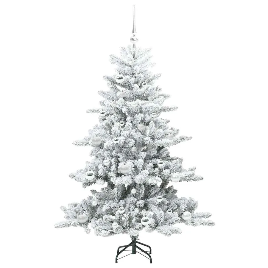 Sapin de Noël Artificiel à Branches Articulées Blanc 150 cm - 4
