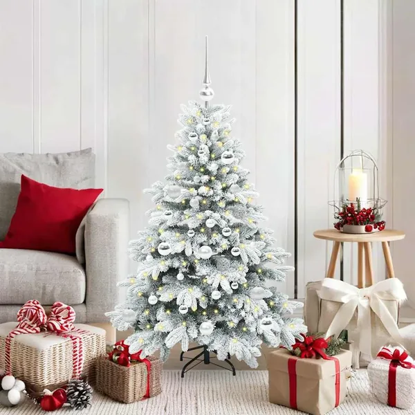 Sapin de Noël artificiel avec 150 LED Blanc 120 cm PE et PVC
