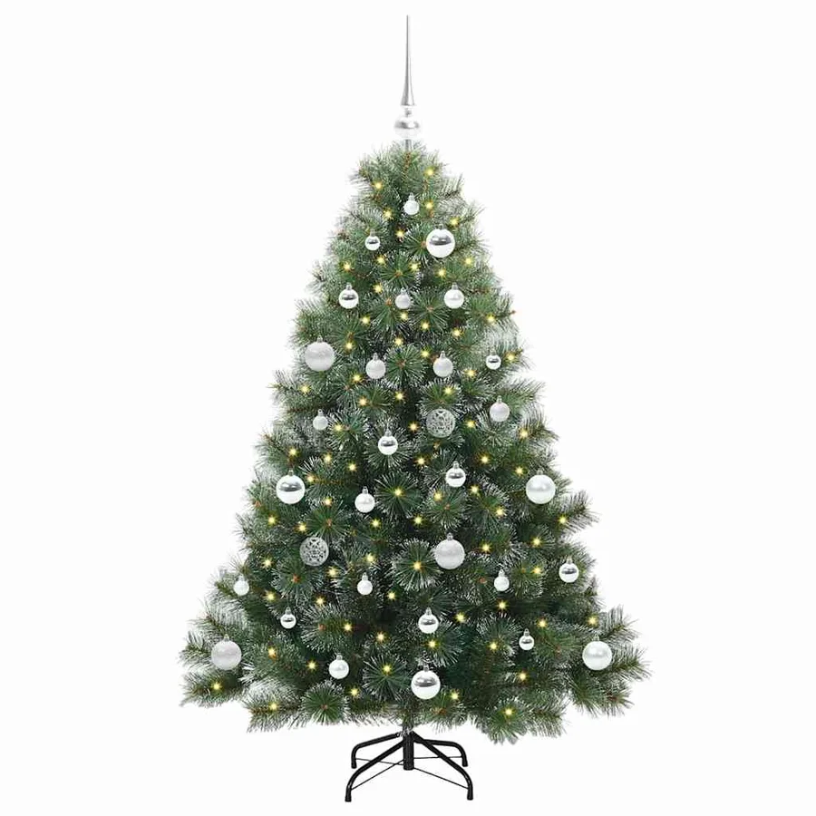 Sapin de Noël artificiel avec 150 LED Vert 150 cm PE et PVC - 3