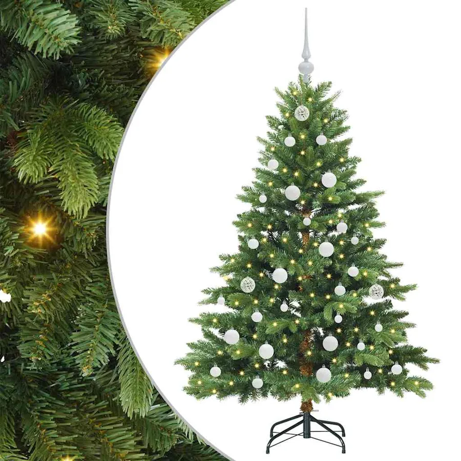 Sapin de Noël artificiel avec 150 LED Vert 150 cm PE et PVC - 2