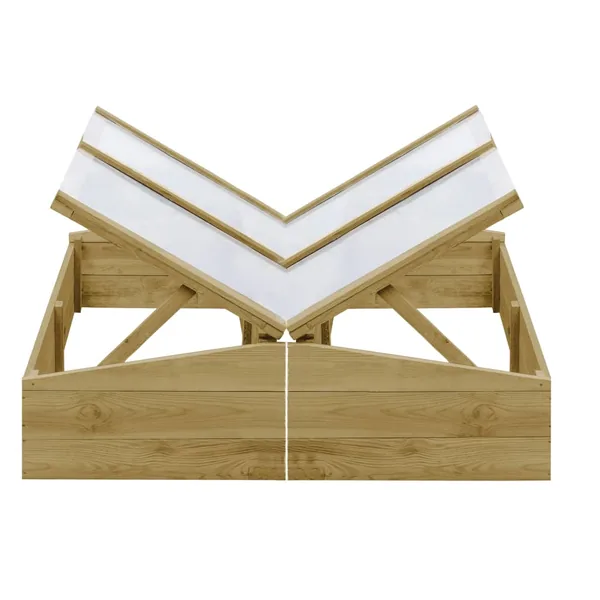 Serres 2 pcs Bois de pin imprégné 100x50x35 cm
