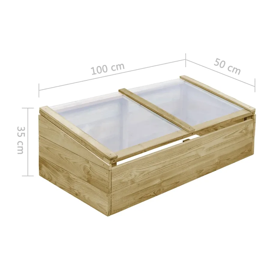 Serres 2 pcs Bois de pin imprégné 100x50x35 cm - 7