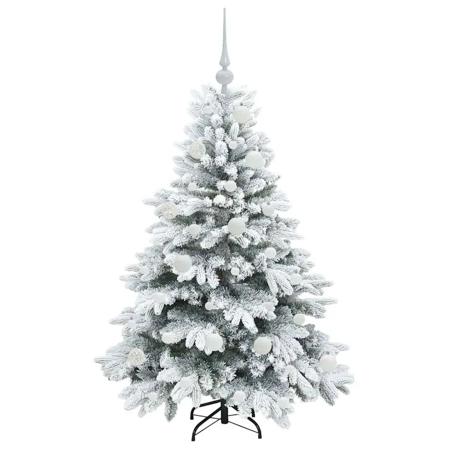 Sapin de Noël artificiel avec 150 LED Blanc 120 cm PE et PVC - 4