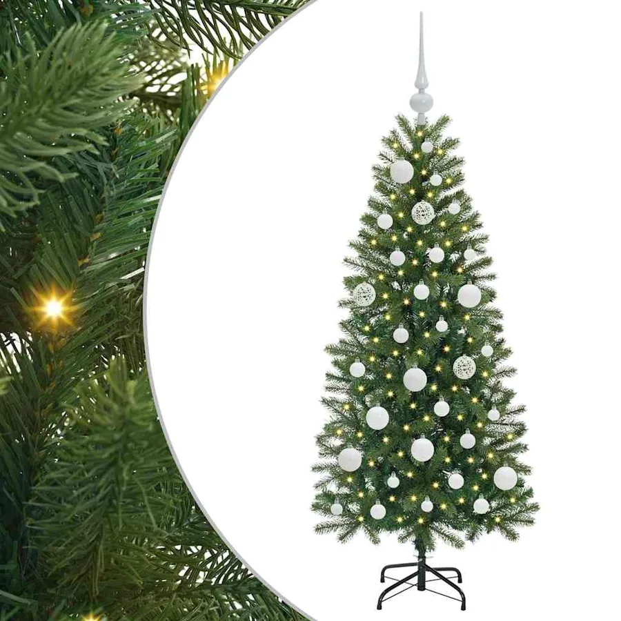 Sapin de Noël artificiel avec 150 LED Vert 120 cm PE et PVC - 2