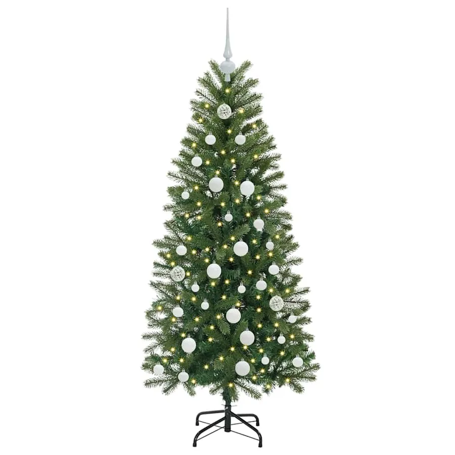 Sapin de Noël artificiel avec 150 LED Vert 150 cm PE et PVC - 3