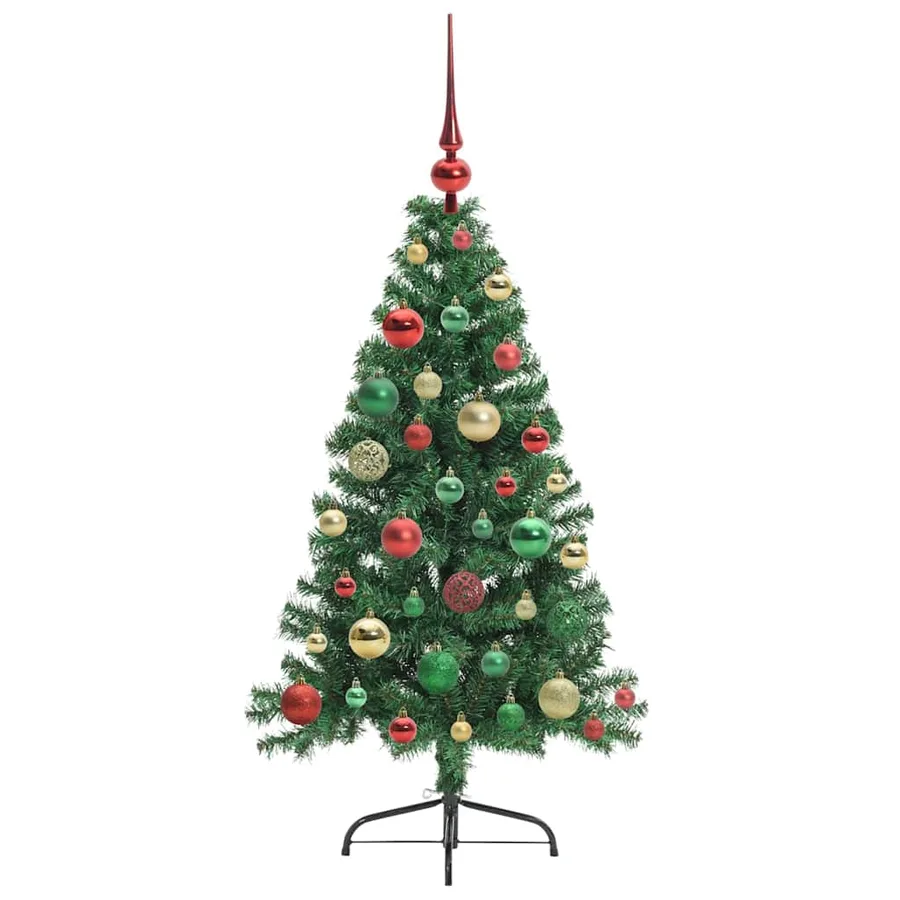 Sapin de Noël artificiel pré-éclairé Vert 120 cm PVC - 6