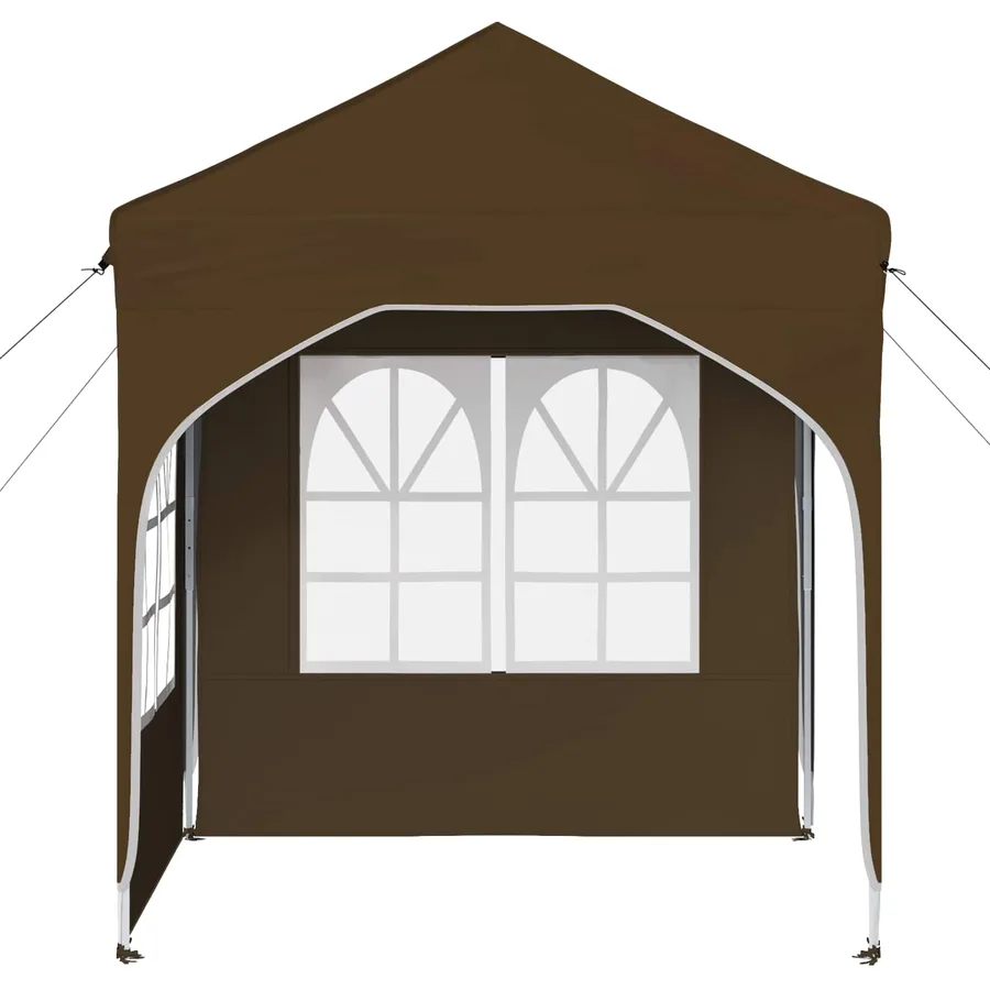 Tente de fête pop-up 192 x 192 x 245 cm Taupe - 6