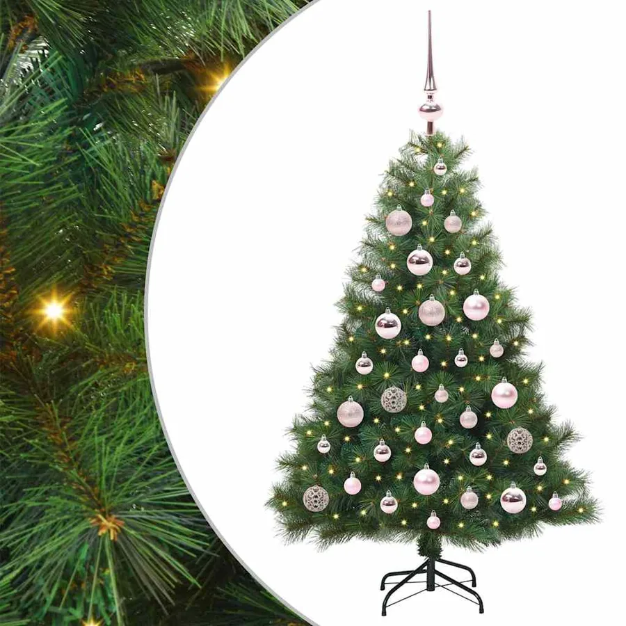 Sapin de Noël artificiel avec 150 LED Vert 120 cm PE et PVC - 2