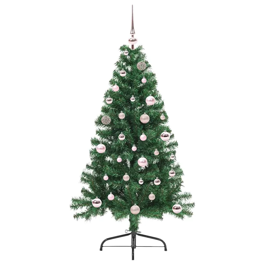 Sapin de Noël artificiel pré-éclairé Vert 150 cm PVC - 3
