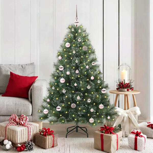 Sapin de Noël artificiel avec 150 LED Vert 150 cm PE et PVC