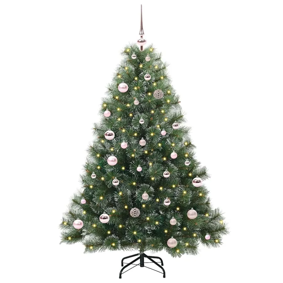 Sapin de Noël artificiel avec 150 LED Vert 150 cm PE et PVC - 3