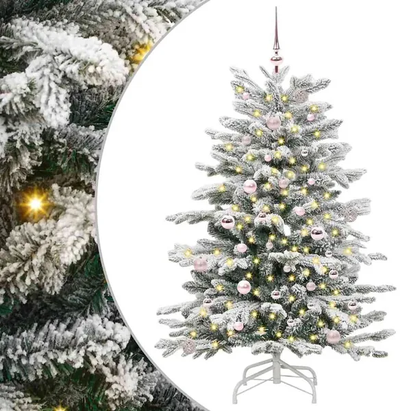Sapin de Noël Artificiel à Branches Articulées Blanc 150 cm