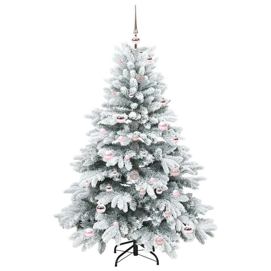 Sapin de Noël artificiel avec 150 LED Blanc 150 cm PE et PVC - 3